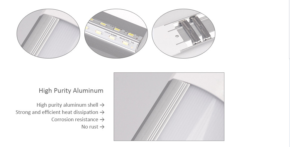 Aluminum Slim 1ft 2ft 3ft 4ft 5ft 9w 18w 36w 48w Led Linear Light Fixtures led batten light for Supermarket