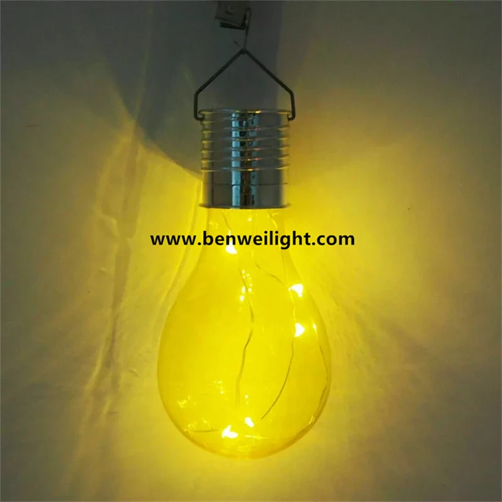 Solar Light Bulbs Solar LED Light Bulb Garden Decorative Light Solar Lamp Camping Hanging LED Lamps factory