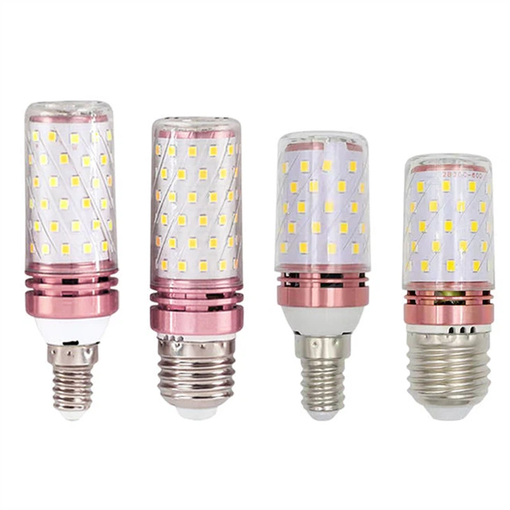 12W LED kukuřičná žárovka - SMD zlaté světlo|Teplá bílá/denní světlo|E27/E14 Základna