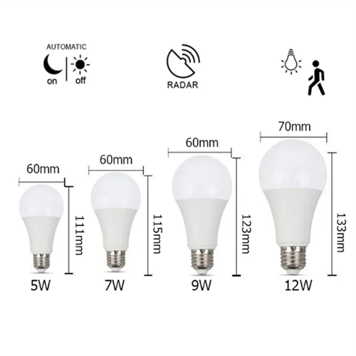LED Bulb B22 8W With Motion Sensor suppliers