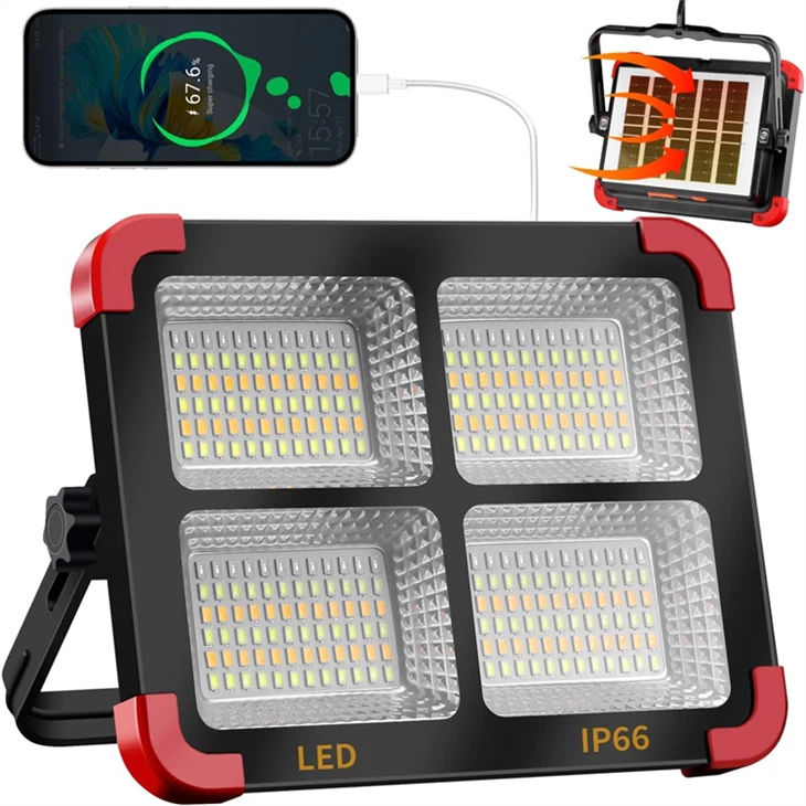 Venkovní výbušné prostředí IP66-Solární LED světlomety odolné proti zaplavení-Poháněný nouzový kemping