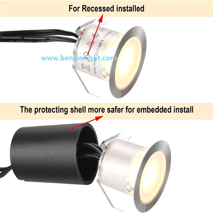 Recessed 32mm LED Deck Lights, IP67, DC12V In-Ground Lighting For Outdoor Gardens, Patios, Stairs suppliers
