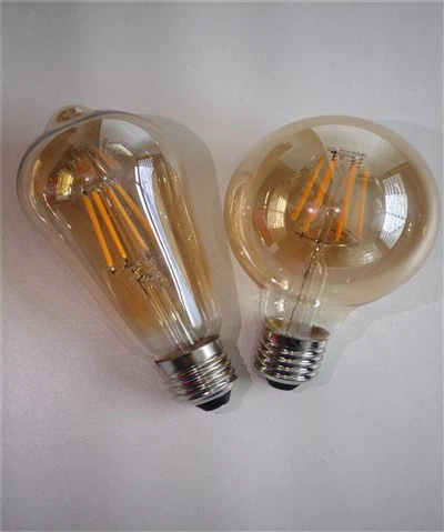 G45 E14 LED žárovka s čirým vláknem - 6W dekorativní světlo, teplá bílá záře